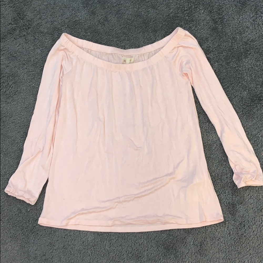 Hollister Off The Shoulder Long Sleeve Shirt